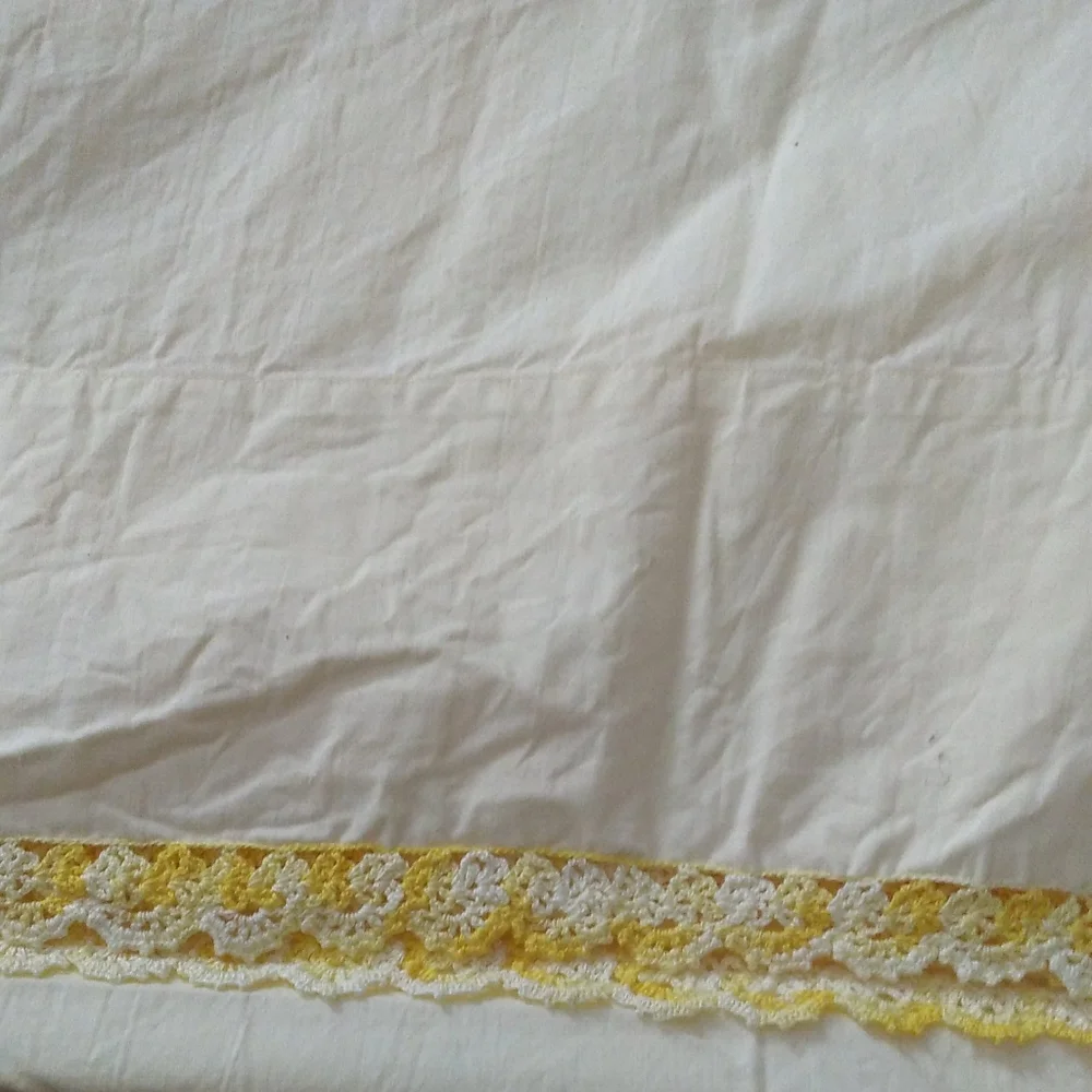 Penney's Percale Double Flat Sheet Yellow 81